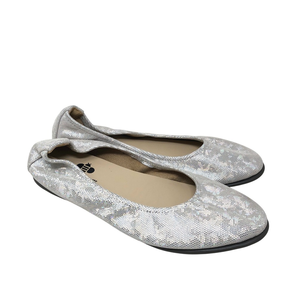 Storehouse Flats Womens 10 Ballet Flats Flex Diamond Silver Glitter Shimmer